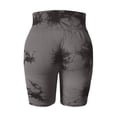 thumbnail image 6 of IWRICH Women's High Waist Workout Biker Shorts Gym Printed Seamless Cycling Scrunch Yoga Shorts Black M, 6 of 7