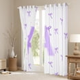 thumbnail image 3 of Castle Fairy Monogrammed Letter A Blackout Curtains Set of 2 (52x84 Each) for Teens Boys Girls,Kawaii Bow Window Curtains,Geometric Stripes Curtains and Drapes,Super Cozy Room Decor, 3 of 6