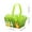 B, variant on Easter Basket,Portable Non-Woven Picket Fence Felt Basket With Daisy Pink Bunny,Elegant Green Storage Container for Easter Party Supplies