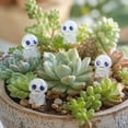 thumbnail image 4 of Aoznliie Mini Glow in Dark Ghost Figurines, 10 Pack Resin Halloween Ornaments, 1 inch Glowing Decor for Micro Landscape, Multicolor, 4 of 7