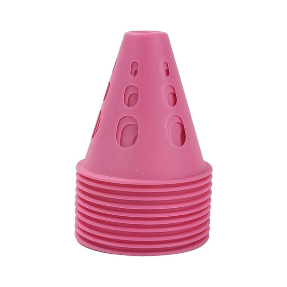 Wosthever Pila de patinaje sobre ruedas hueca, resistente al viento, para una instalación rápida y fácil almacenamiento, cono de Entrenamiento Ropa Deportiva, Zapatos rosa
