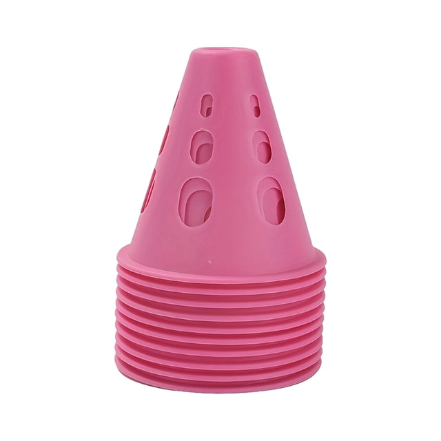 Eigraketly Solución de control de tráfico de cono de carretera de entrenamiento de marcado de 10 piezas para entrenamiento de fútbol y marcado Ropa Deportiva, Zapatos rosa