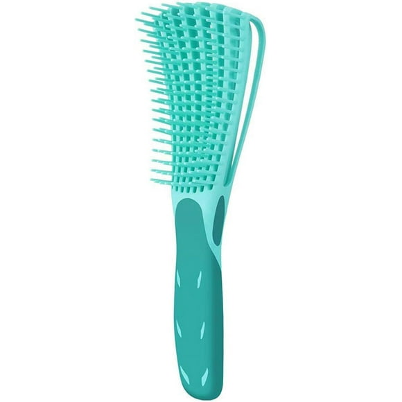 LAICAIW Detangling Brush for Curly Hair, Black Hair Detangler, Afro Textured 3a to 4c Kinky Wavy, for Wet/Dry/Long Thick Curly Hair, Exfoliating Your Scalp for Beautiful and Shiny Curls (Green)