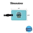 thumbnail image 3 of I'd Rather Be Swimming Faux Leather Travel Luggage Tag, 3 of 7