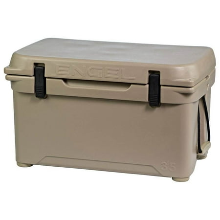 UPC: 0816219020100 | ENGEL High Performance 35-Qt Seamless Rotomolded Airtight Hard Ice Cooler  Tan