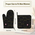 thumbnail image 2 of Black Cat Oven Mitts Pot Holders Set of 2, Kitchen Heat Resistant Hot Pads for Women Men Cooking BBQ Baking, 2 of 6