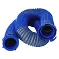 thumbnail image 2 of Duraflex Sewer Hose 22006 Gator; 20 Foot Extended Length; 76 Inch Compressed Length; 24 Mil Polypropylene With Polymer Ribbed Construction; Charcoal Gray; With Four Drip Caps/Clear Elbow, 2 of 5