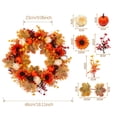 thumbnail image 3 of Fall Wreath for Front Door, Autumn Thanksgiving Door Wreath Fall Decor,Artificial Fall Harvest Wreath for Front Door Outside,Seasonal Touch Fall Decor for Indoor Outdoor Home Porch(Z9-A), 3 of 7