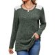 thumbnail image 1 of Camisas de Larga y Cuello Redondo para Mujer, Corte Holgado, Estilo Túnica Informal Elegante, Suéter, Ropa de Otoño e Invierno Verde S, 1 of 10