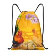 thumbnail image 1 of Fotbe The Chicken Family Bolsa Mochila con Cordón Estampada, Bolsa de Gimnasio Deportiva, Bolsa Cinch, Bolsa con Cordón para Hombres y Mujeres-Small, 1 of 6