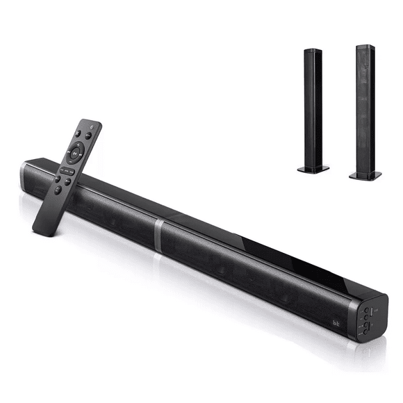 Barra De Sonido Cine En Casa Desmontable Bluetooth Bocinas negro