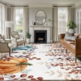 thumbnail image 2 of 8x10 Area Rugs, Orange Blue Pumpkin Fall Non-Skid Rubber Backing Large Rectangle Rugs - Living Room Bedroom Home Office, Thanksgiving Maple Leaf Indoor Floor Mat Carpets Washable Rug, 2 of 9