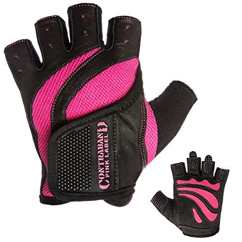 Contraband Pink Label 5437 Womens Extreme Grip Weight Lifting Gloves w