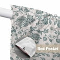 thumbnail image 4 of Swag Valance Curtains for Windows, Farmhouse Light Filtering Kitchen Curtains with Rod Pocket, Teal Blue Green Vintage Flower Leaf Plant Window Treatment Valances for Living Room, 36x63 - 2 PCS, 4 of 9