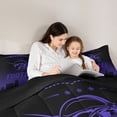 thumbnail image 5 of jejeloiu Rugby Sport Lover Twin Comforter Sets,Purple Football City Bedding Set For Boys Teens Reversible 2pcs, 5 of 8