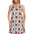 thumbnail image 1 of Disketp Insects para Vestido sin Mangas para Mujeres, Vestidos de Verano para Mujeres, Casual y Holgado para la Playa, 1 of 7