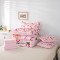 thumbnail image 6 of Manfei Vintage Animals 7-Piece Twin Bedding,Boho Christmas Candy Cane Bedding Comforter Set,Pink Reversible, 6 of 7