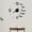 Black, variant on Partheme 3D DIY Mirror Surface Wall Clocks, Modern 3D Wall Clock with Mirror Numbers Stickers Frameless Large DIY Wall Clock Kit for Home Office School Clock , Red