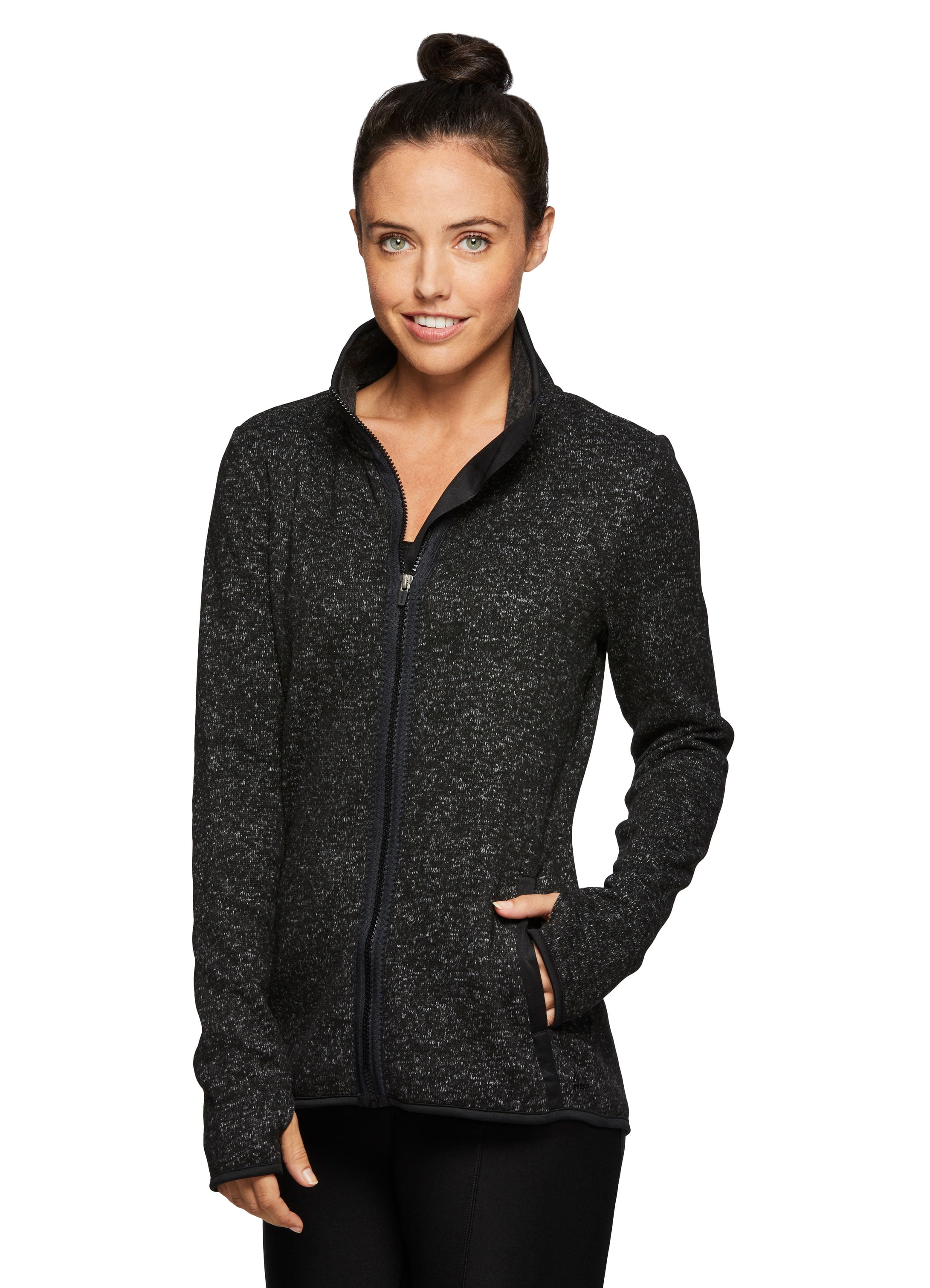 RBX Women's Active Sweater Knit Zip Mock
