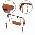thumbnail image 6 of Almencla Dollhouse Miniature Swing Mini Garden Furniture Accessory Miniature Decoration 1: 12 Fairy Garden Toy Simulation Porch Swing, 6 of 8