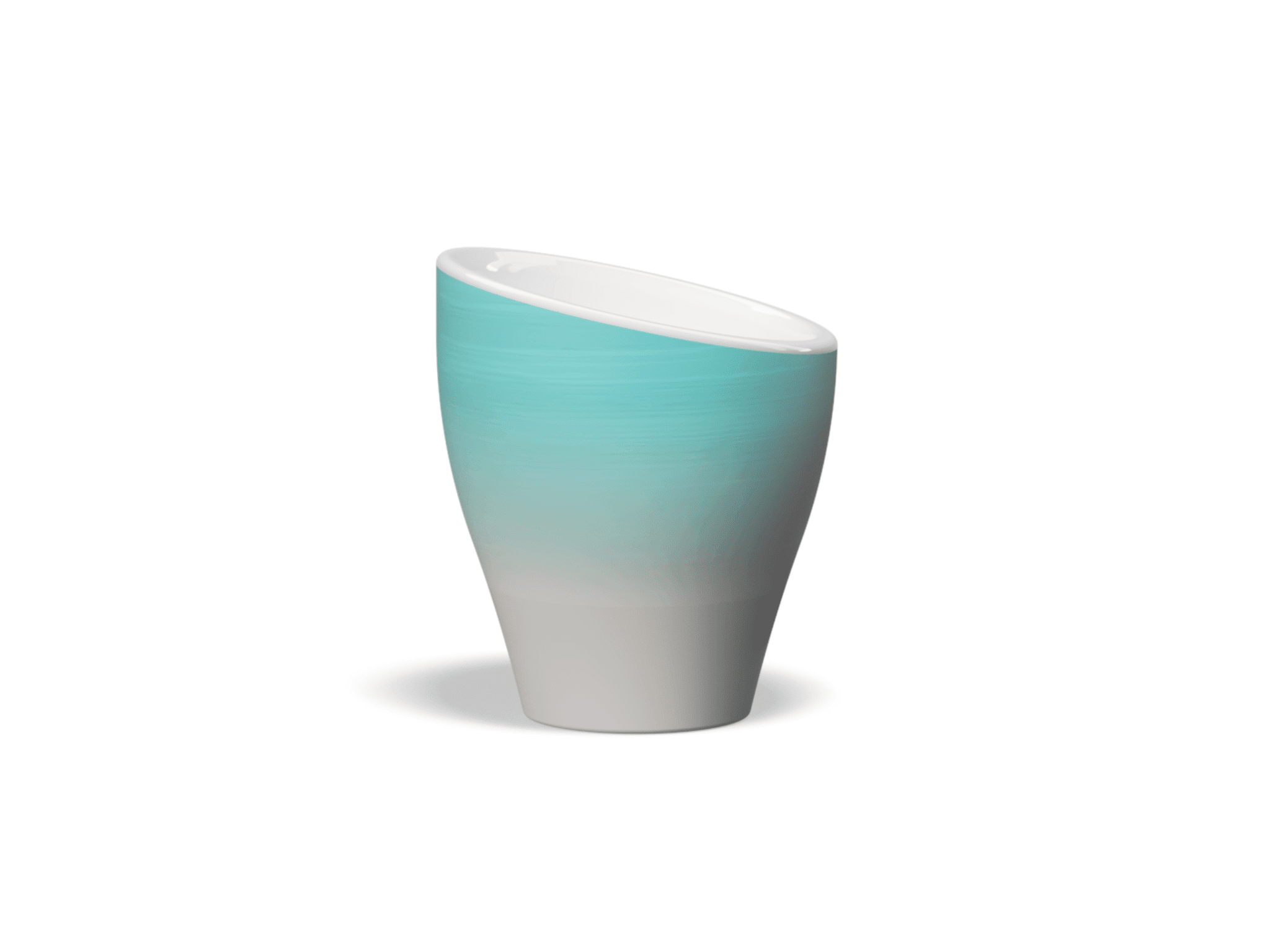 Club House Volcano Espresso Cup 90 ml – Oblique-Rim Aroma Cup, Hand-Painted Porcelain, Glossy Top / Matte Base, Dishwasher & Microwave Safe