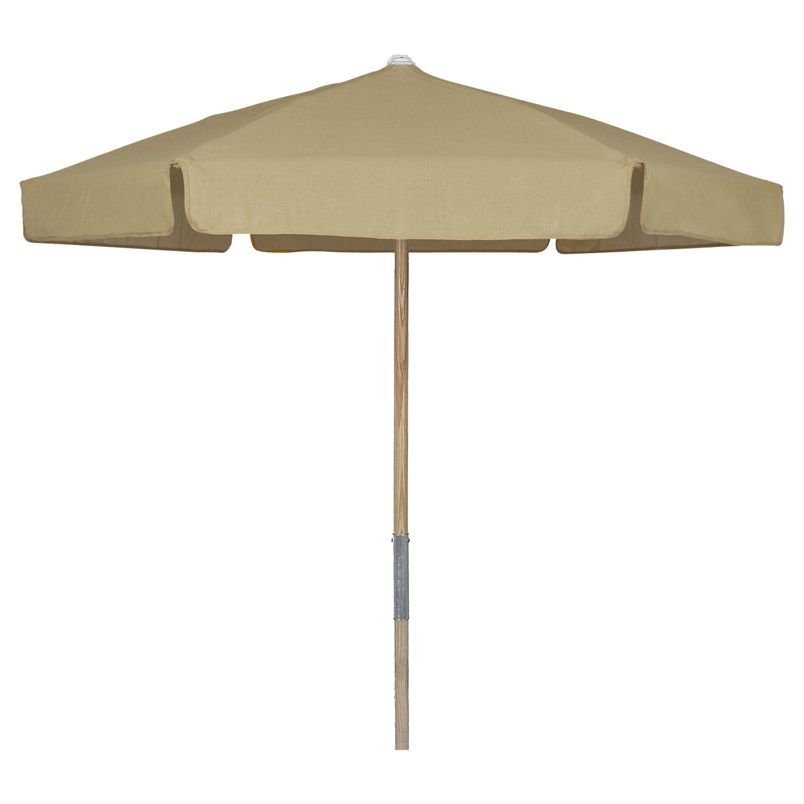Fiberbuilt 7.5 ft. Wood Beach Umbrella with Vinyl Coated Canopy