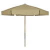 Fiberbuilt Home 7BPU-6R-WDO-TX-Beige 7.5 ft. Hex Beach Umbrella 6 Rib Push Up Natural Oak with Beige Vinyl Coated Weave Canopy