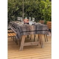 thumbnail image 3 of Outdoor Tablecloth with Umbrella Hole for Patio/Picnic/Party/Camping, Farm Chicken Waterproof Table Cloth Rectangle Table Cover Washable, Country Retro Animals Leaves Wooden Plank (54"x 80"), 3 of 8