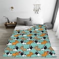 thumbnail image 5 of Cauagu Cute French Bulldog Pattern Flannel Bed Blankets,Fleece Blanket Comfortable Air Conditioning Blanket for Sofa Bed Travel Couch & Living Room -50"x40", 5 of 8
