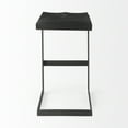 thumbnail image 3 of Kiran 18L x 17W x 30H Black Wood w/Brushed Metal Frame Bar Stool, 3 of 9