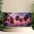 thumbnail image 4 of 1 Pcs 2D Flat License Plate Covers & Frames, Sunset with Palm For Decorative Front, Waterproof For Decoration Aluminum License Plate Covers & Frames Cover For Men Women, 12" X 6", 4 of 6