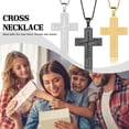 thumbnail image 7 of Jewmon Mens Cross Necklace Stainless Steel Blessing On Your Confirmation Necklace Anniversary Gifts for Boyfriend, 7 of 7
