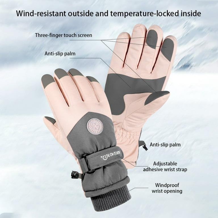 Fishing Hiking Ski Full Finger Gloves Winter Warm Touch Screen Non-slip  Mittens