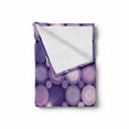 thumbnail image 2 of Modern Soft Flannel Fleece Throw Blanket, Geometrical Violet Circles Round Disco Inspired Design Work of Art, Cozy Plush for Indoor and Outdoor Use, 60" x 80", Baby Pink Purple, by Ambesonne, 2 of 6