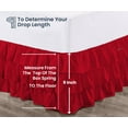 thumbnail image 5 of SGI Bedding 18 Inch Multi Ruffled Bed Skirt | Microfiber Bed Skirt | Fade Resistant, Wrinkle Free, Anti-static, Decorative, Extra Storage Space, Clutter-Free | Twin, Blood Red, 5 of 8