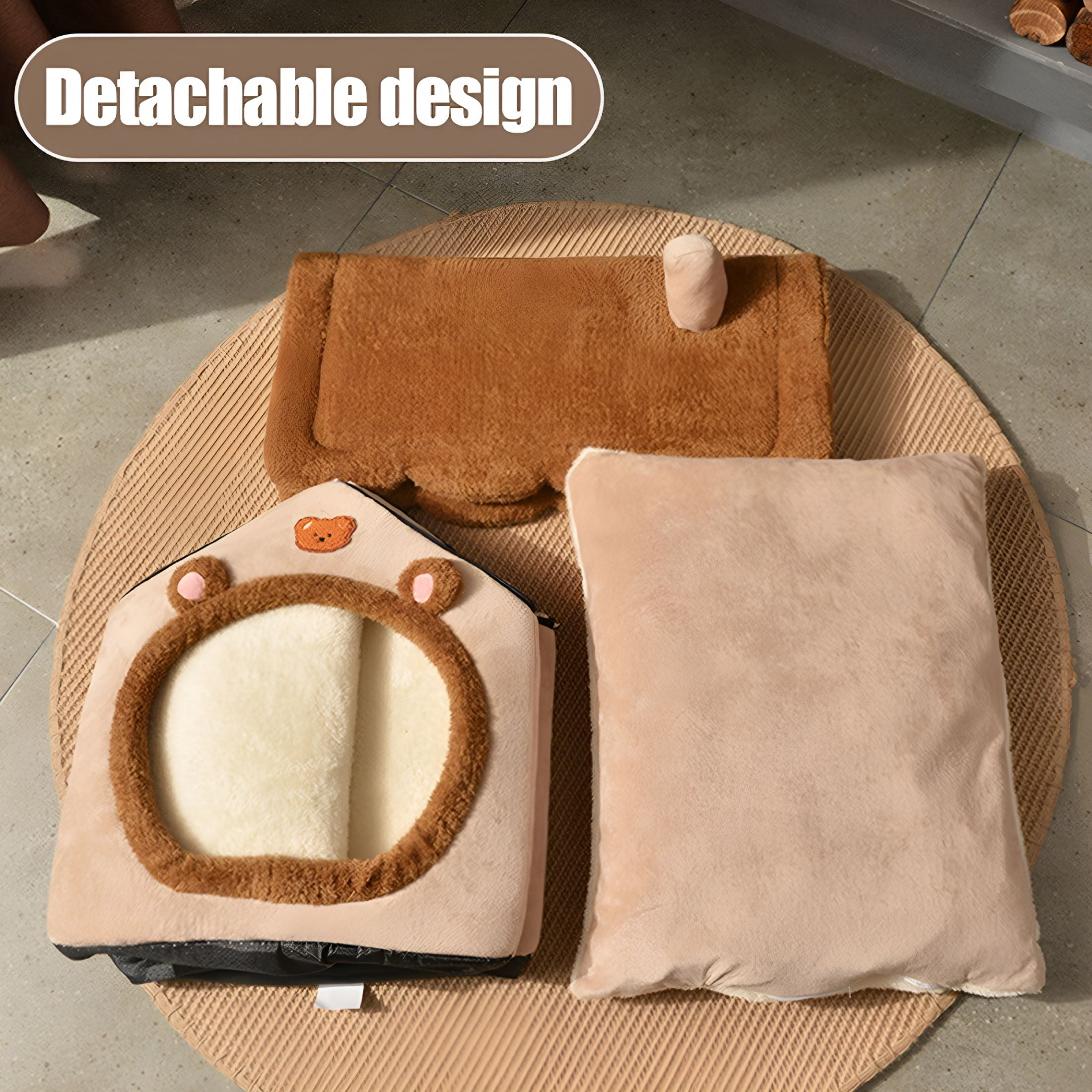 GASTROPOD Dog House Indoor Foldable Soft Kennel Bed Warm Cats House Puppy Cave With Cushion For Small Medium Large Dogs Cats