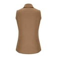thumbnail image 2 of OGLCCG Cotton Linen Tank Tops for Women Casual Button Down Collared Sleeveless Shirt Dressy Solid Color Loose Fit Work Office Tank Top,XXL,Khaki, 2 of 8