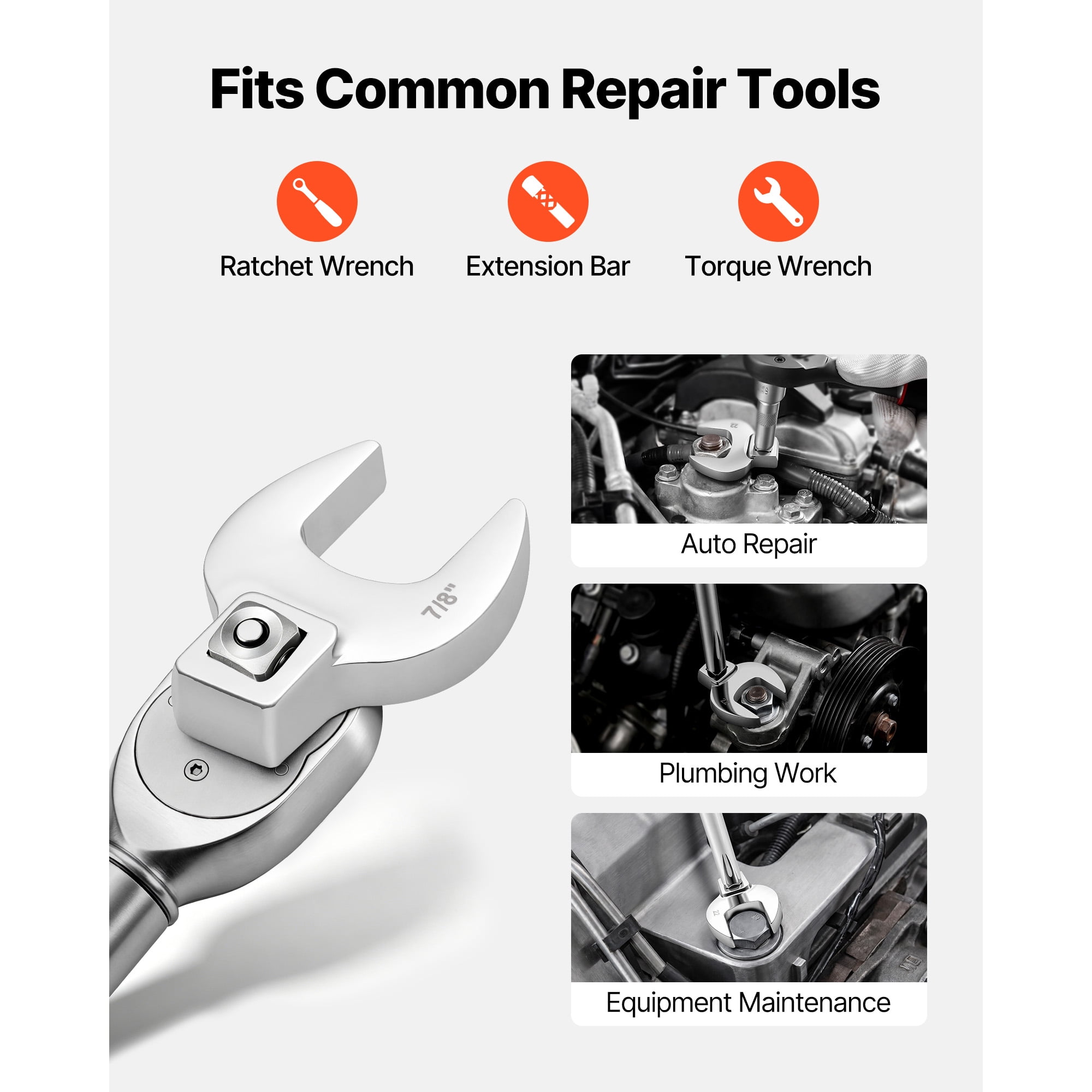 KFFKFF 22-Piece Crowfoot Wrench Set, 3/8" Drive, Metric and SAE Sizes, Cr-Mo Alloy Steel, Includes Storage Tray, Dual Markings on Tools and Tray, Ideal for Automotive Maintenance and Repairs