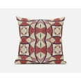 thumbnail image 2 of Red White Cosmic Circle Boho Suede Throw Pillow, 2 of 4