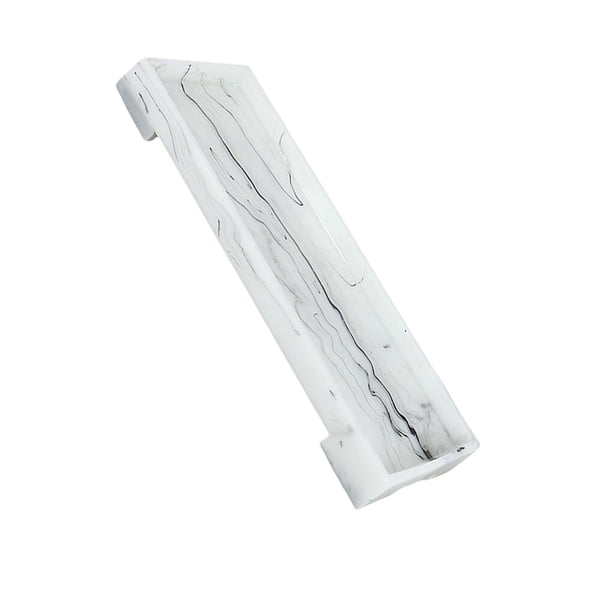 Matsuzay Bandeja de tocador, accesorios multiusos para el hogar, de tocador, de almacenamiento, organización de tamaño compacto de resina, Juegos de accesorios de baño Luz blanca