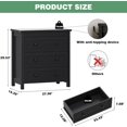 thumbnail image 2 of Dresser for Bedroom with 3 Drawers, 27.55" Wide Small Chests of Drawers, Farmhouse Wood Nightstand Bedside Cabinet End Table, Modern Closet Storage Organizer for Living Room, Entryway, Hallway, Black, 2 of 7