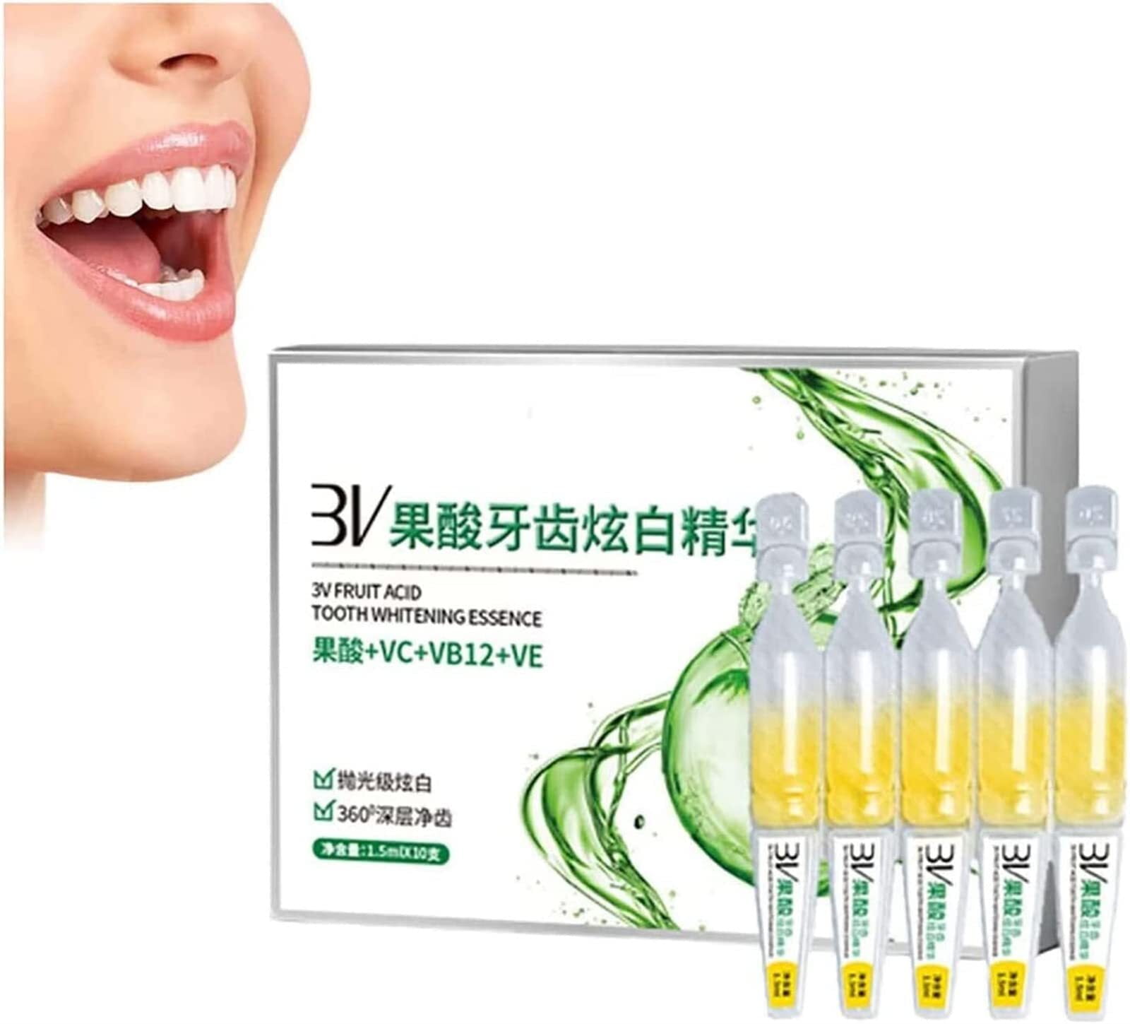 3V Fruit Acid Teeth Whitening Essence, TLOPA Ampoule Tooth Serum