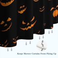 thumbnail image 6 of Black Halloween Pumpkin Faces Shower Curtain 84"x72" ,Bathroom Decorative Shower Curtains Set with 12 Hooks,Modern Waterproof Washable Shower Curtain, 6 of 6