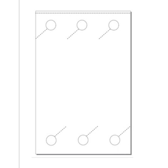 Print-Ready Door Hangers (4.5 x 8.5), 6-UP on 12" x 18" White Cover - 100 Sheets