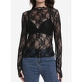 thumbnail image 3 of MINTREUS Lace Top with Long Sleeves Stand Collar Embroidered Floral Design Ideal for Parties and Clubs xs-xxl, 3 of 8