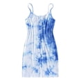 thumbnail image 1 of IROINNID Sundress For Women Summer Gorgeous Tie-dye Sleeveless Point Printed Mini Dress V-Neck Short Dress, 1 of 1