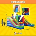 thumbnail image 2 of Pogo Crossover Double Water Slide Inflatable Bounce House with Blower, Sports, 2 of 8