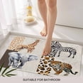 thumbnail image 6 of Modern Animals Doormat Outdoor Entrance 18"x30", Vintage Giraffe Zebra Elephant Leopard Absorb Moisture Dirt Door Mats, Non-Slip Rubber Backing Floor Mats Indoor, Low-Profile Front Door Rugs, 6 of 9