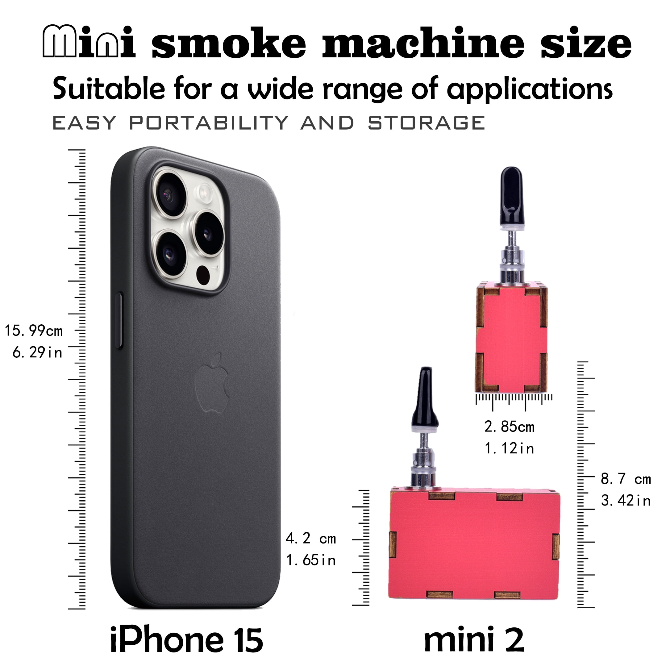 Mini Smoke Machine for Halloween，Fog Machine Wireless Remote Control Suitable for Food， Photography ，Outdoor Activities，Cosplay，Stage Effect