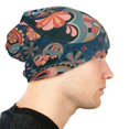 thumbnail image 6 of Beanie Hats for Men and Women, Paisley Flower Zentangle Patterns Adult Unisex Knit Hat Winter Warm Skull Cap, 6 of 7
